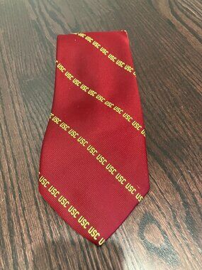 Lilly Dache Men's Vintage USC Trojans Necktie, Crimson/Gold, One Size